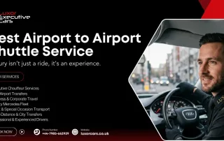 Airport to Airport Shuttle Service showing executive car for airport transfer