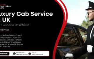 Luxury cab service UK with professional chauffeur and premium car