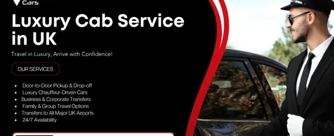 Luxury cab service UK with professional chauffeur and premium car
