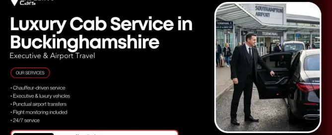 Luxury Cab Service Buckinghamshire with executive chauffeur-driven taxi for airport transfers and premium business travel.