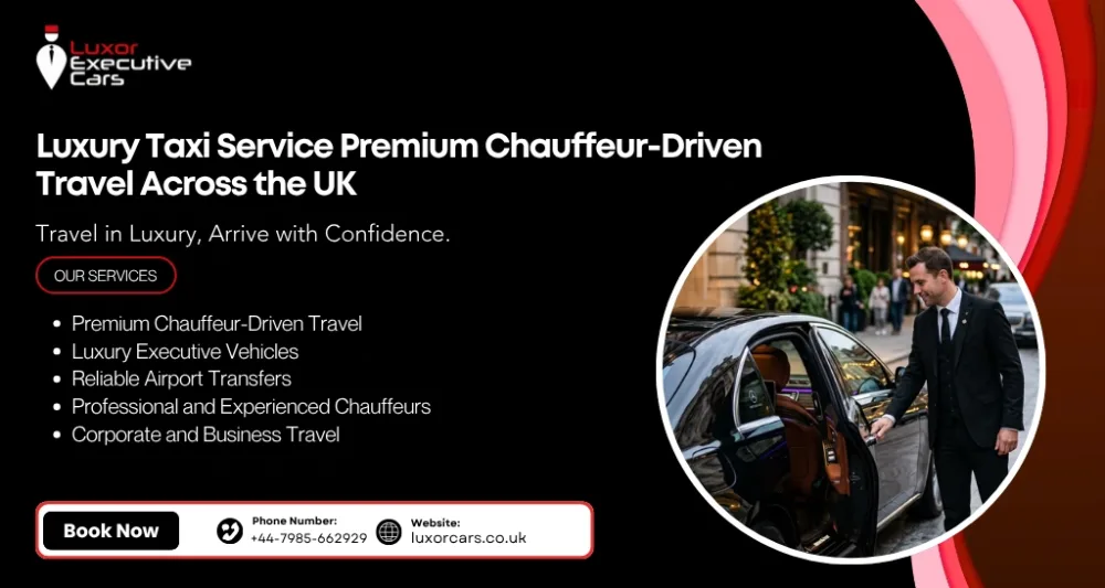 Executive car providing luxury taxi transportation across the UK