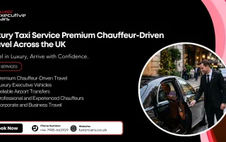 Executive car providing luxury taxi transportation across the UK