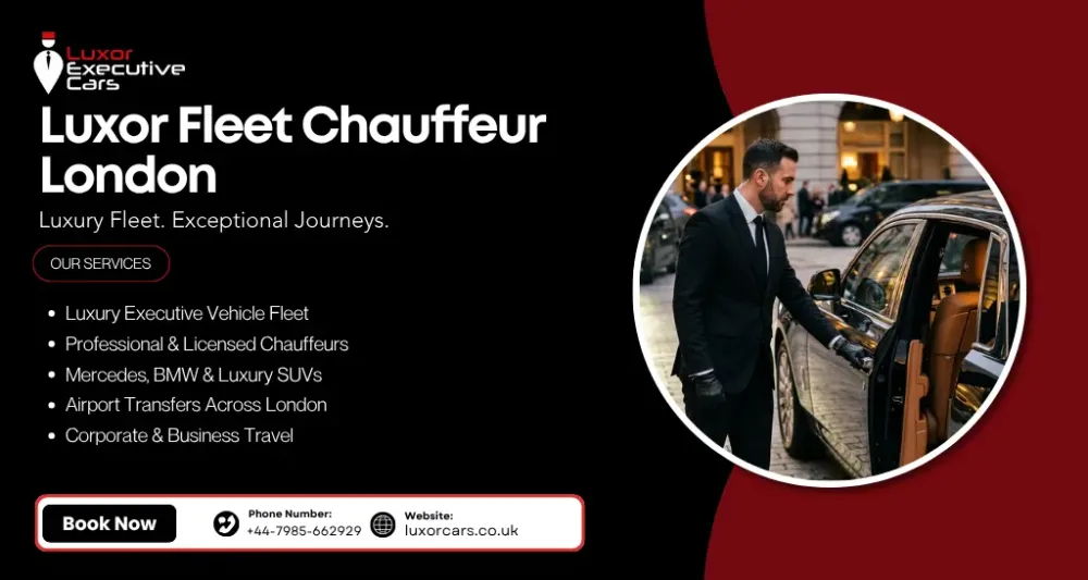 Executive chauffeur vehicle for luxury travel across London