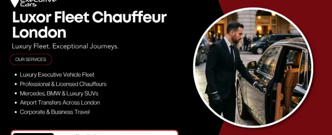 Executive chauffeur vehicle for luxury travel across London