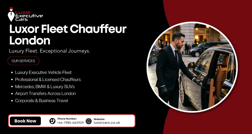 Executive chauffeur vehicle for luxury travel across London