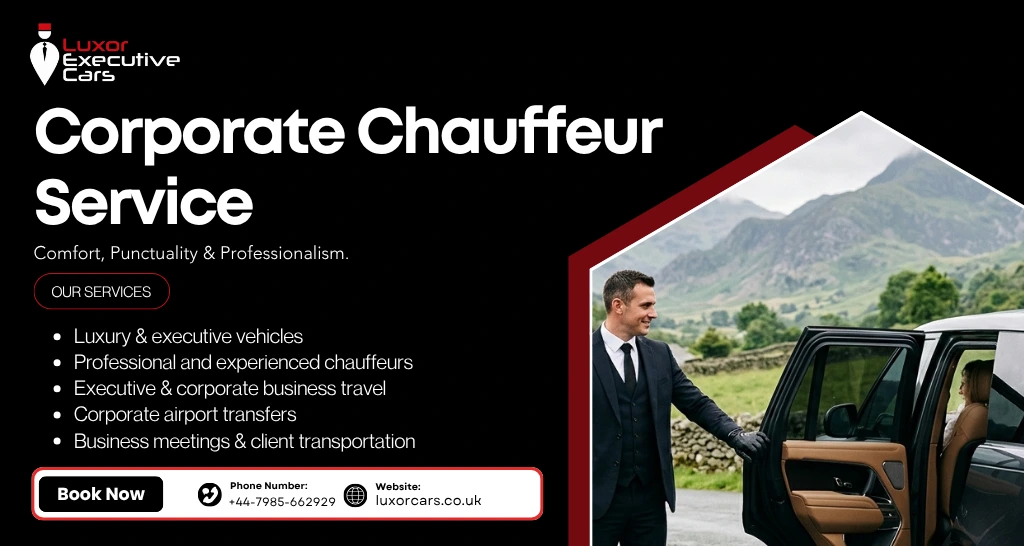 Corporate Chauffeur Service with luxury executive car